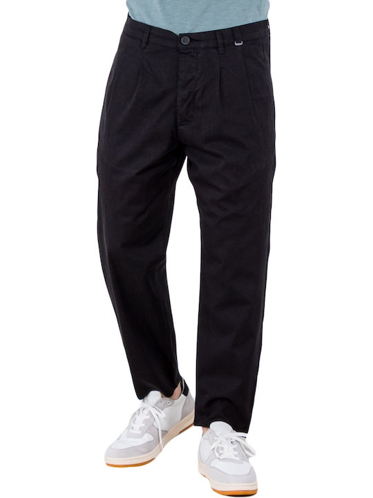 Gabba Men's Trousers Elastic in Tapered Line Black