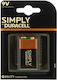 Duracell Simply Αλκαλική Μπαταρία 9V 1τμχ