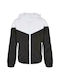 Kids' Sports Jacket Short Windproof with Hood Black