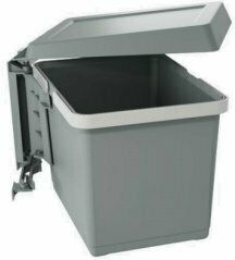 Elletipi Abfalleimer Abfall Kunststoff für Schrank Gray 26x34x24cm 1Stück