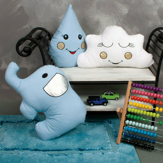 SB Home Crib Decorative Pillows Elephant Blue 3pcs