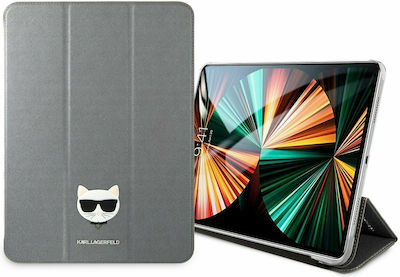 Karl Lagerfeld Saffiano Choupette Head Flip Cover Σιλικόνης / Δερματίνης Γκρι (iPad Pro 2021 11" / iPad Pro 2018 11" / iPad Pro 2020 11")