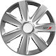AMiO Car Hubcap Set Versaco Gtx 15" 4pcs Silver