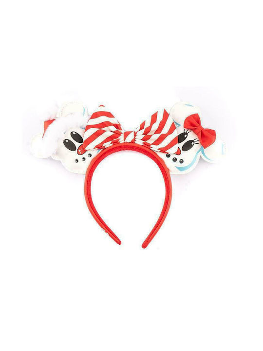 Loungefly Multicolour Kids Headband with Ears Snowman Mickey Minnie