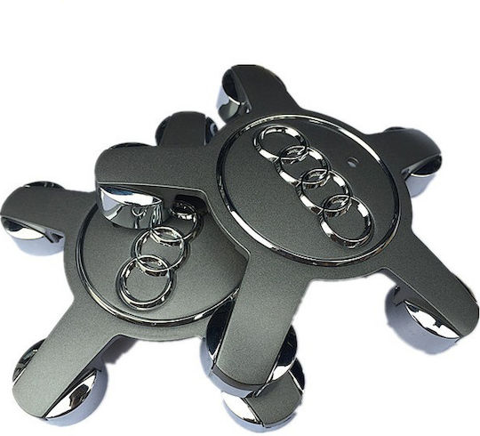 Zero-Wheel Τάπα Κέντρου Ζάντας Audi A4-A5-A6-A7-A8-Q5-R8-S4-S5 Γκρι 1τμχ