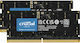 Crucial 32GB DDR5 RAM με 2 Modules (2x16GB) και Ταχύτητα 4800 για Laptop