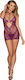 Dreamgirl Σετ Sexy Babydoll με Δαντέλα Sexy Babydoll with String Μωβ