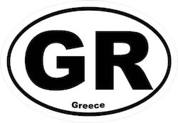 Auto Gs Αυτοκόλλητο Αυτοκινήτου GR Οβάλ 17 x 11...