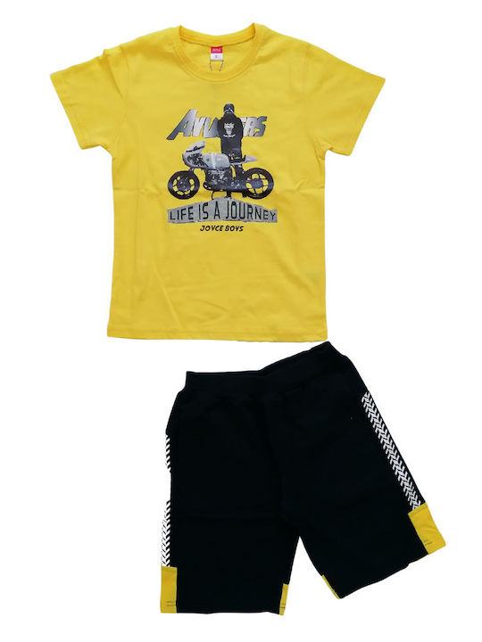 Joyce Kids Set with Shorts Summer 2pcs Yellow