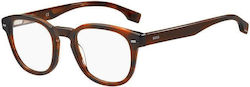 Hugo Boss Plastic Eyeglass Frame Brown Tortoise HG 1384 EX4