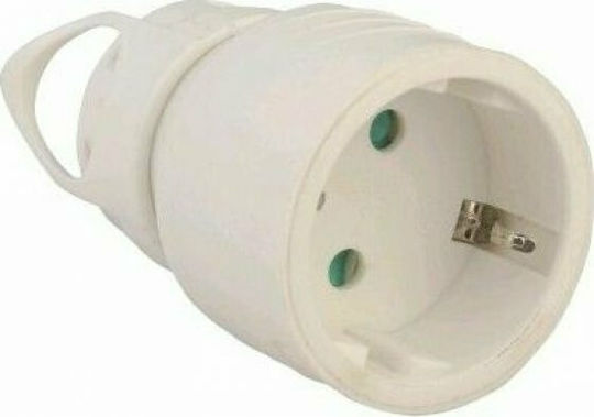 Entac Stecker Schuko mit Ring Weiß