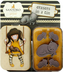 Santoro Eraser for Pencil and Pen 1pcs Yellow