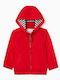 Kids' Casual Jacket Short Windproof with Hood Red