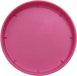 Viomes Linea 889 Στρογγυλό Πιάτο Γλάστρας σε Ροζ Χρώμα 12x12cm
