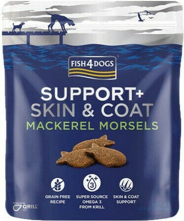 Fish4Dogs Skin & Coat Mackerel Morsels Kekse Hund Diät mit Fisch 225gr DMM048RC