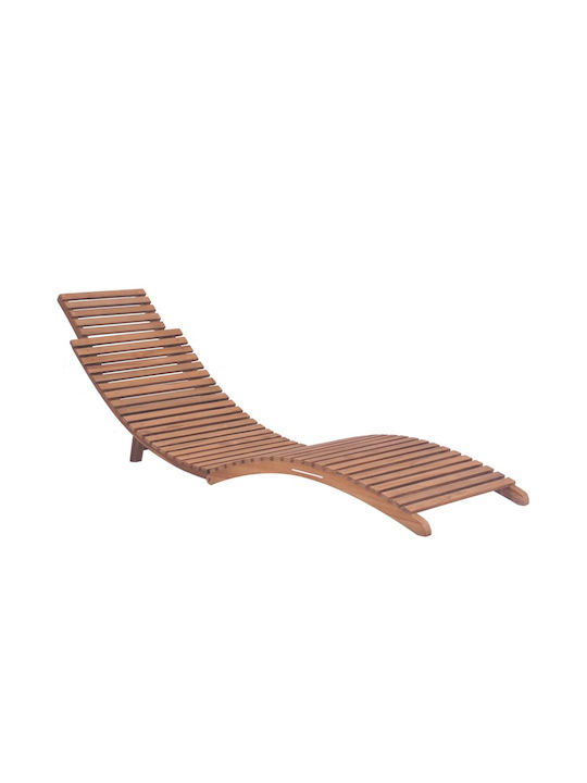 Deckchair Wooden Brown 2pcs 175x50x55cm.