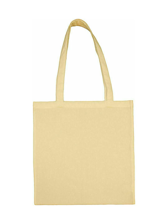 Jassz Βαμβακερή Τσάντα για Ψώνια Μπεζ Ανοιχτό