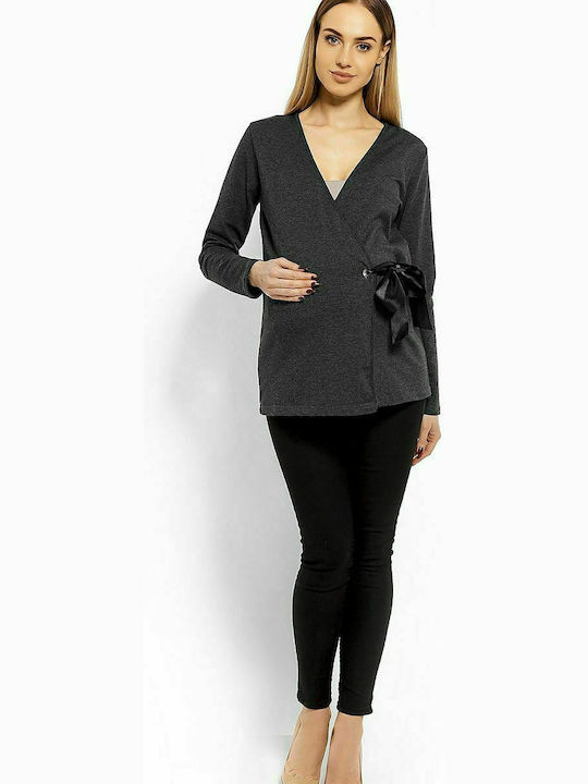 PeeKaBoo Maternity Top Gray