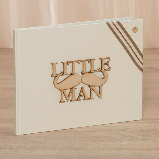 Papillon Kids Little Man Χειροποίητο Βιβλίο Ευχών από Χαρτόνι