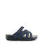 Antrin Ios Leather Women's Flat Sandals Anatomic in Blue Color