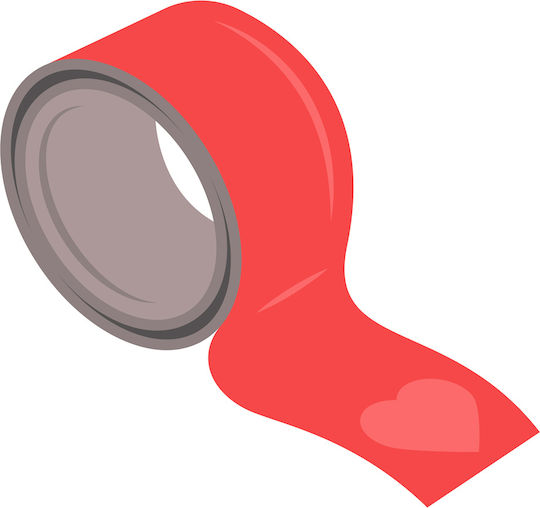 Darkness Pleasure Bondage Non Sticky Tape Ταινία Δεσίματος 15m Red