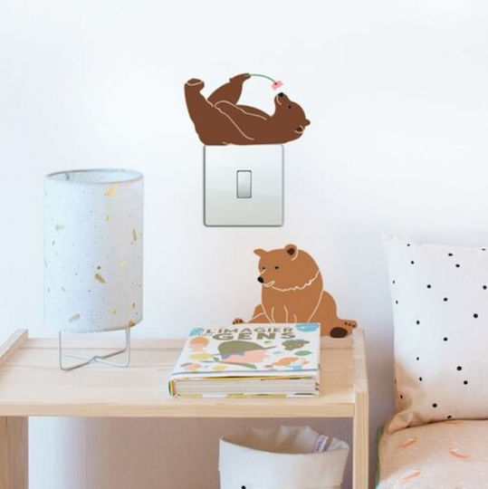 Mimi'lou Детска стикерна за стена Стена Lazy Bears Колоритен 26x19бр