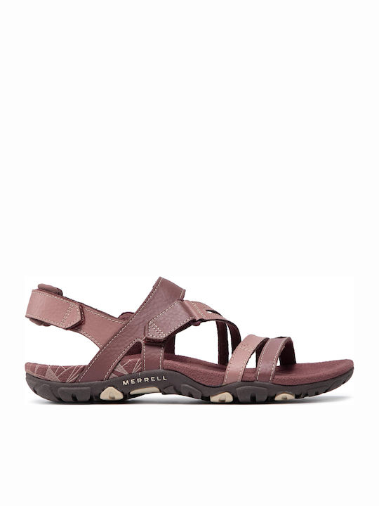 Sandspur Rose Convert Leather Women's Flat Sandals Sporty Marron