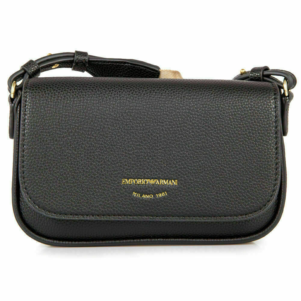 Emporio Armani Γυναικεία Flap Bag Χιαστί σε Μαύρο χρώμα Y3H294 YFO5E