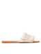Leather Women's Flat Sandals Natural