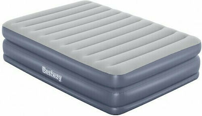 Bestway Camping Air Mattress Supersize with Embedded Electric Pump Tritech Airbed Queen 203x152x51cm