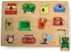 Wooden Kids Peg Puzzle Έπιπλα for 2++ Years 12pcs Anelixi