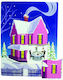 Wooden Kids Puzzle Snowy House for 2+ Years 5pcs Anelixi