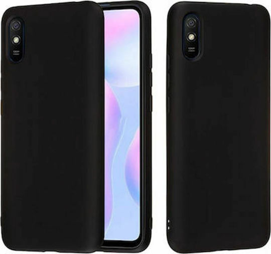 Vennus Lite Umschlag Rückseite Silikon Schwarz (Redmi 9A / 9AT)