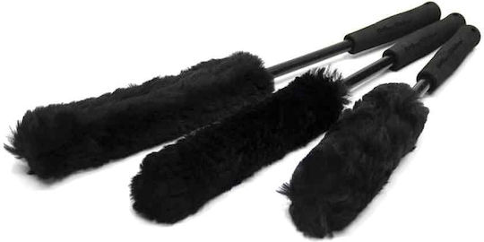 Maxshine Wool Βούρτσες Καθαρισμού για Ζάντες Αυτοκινήτου Σετ 15-20-25cm 3τμχ
