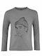 Kids Long Sleeve "BTS Suga Kpop", Grey Melange