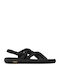 Flache Sandalen für Damen in Schwarz Farbe