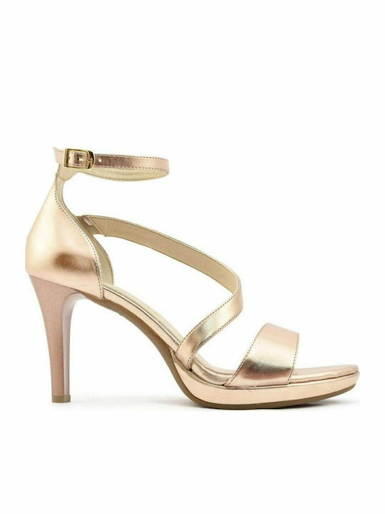 Ragazza Leather Sandals Rose Gold