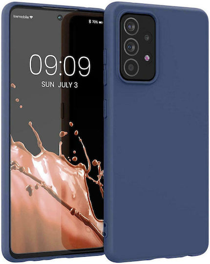 Hurtel Soft Flexible Rubber Umschlag Rückseite Silikon Blau (Galaxy A22 4G)