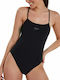 Eco Endurance Thinstrap Athletic One-Piece Swimsuit Black