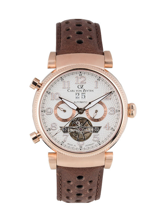 Carl Von Zeyten Alpirsbach Watch Automatic with Brown Leather Strap