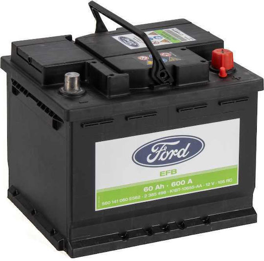 Ford Batterie Auto 12V mit Kapazität 60Ah und CCA 600A