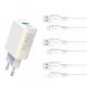 XO Φορτιστής με Θύρα USB-A και Καλώδιο Lightning 18W Quick Charge 3.0 Λευκός (L85D)