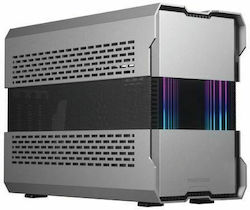 Phanteks Evolv Shift XT Гейминг Мини кула Компютърна кутия с RGB осветление Galaxy Silver