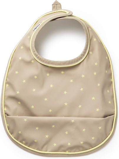 Elodie Details Waterproof Bib Fabric with Hoop & Loop Fastener & Pocket Lemon Sprinkles for 3 m+