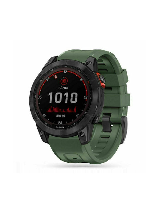 Tech-Protect Iconband Strap Silicone Army Green (Fenix 6X / 6X Pro / 7X) TPRGF3G