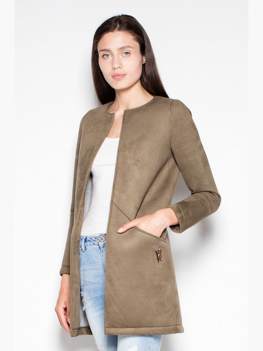 Venaton Women's Short Coat Khaki