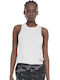 Body Action Women's Athletic Cotton Blouse Sleeveless White