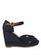 Wrangler Raval Women's Ankle Strap Platforms Navy Blue