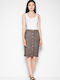 Venaton Pencil Mini Skirt in Khaki color