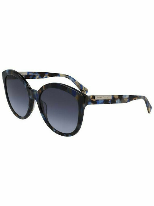 Longchamp Sonnenbrillen mit Mehrfarbig Rahmen und Blau Verlaufsfarbe Linse LO671S 461